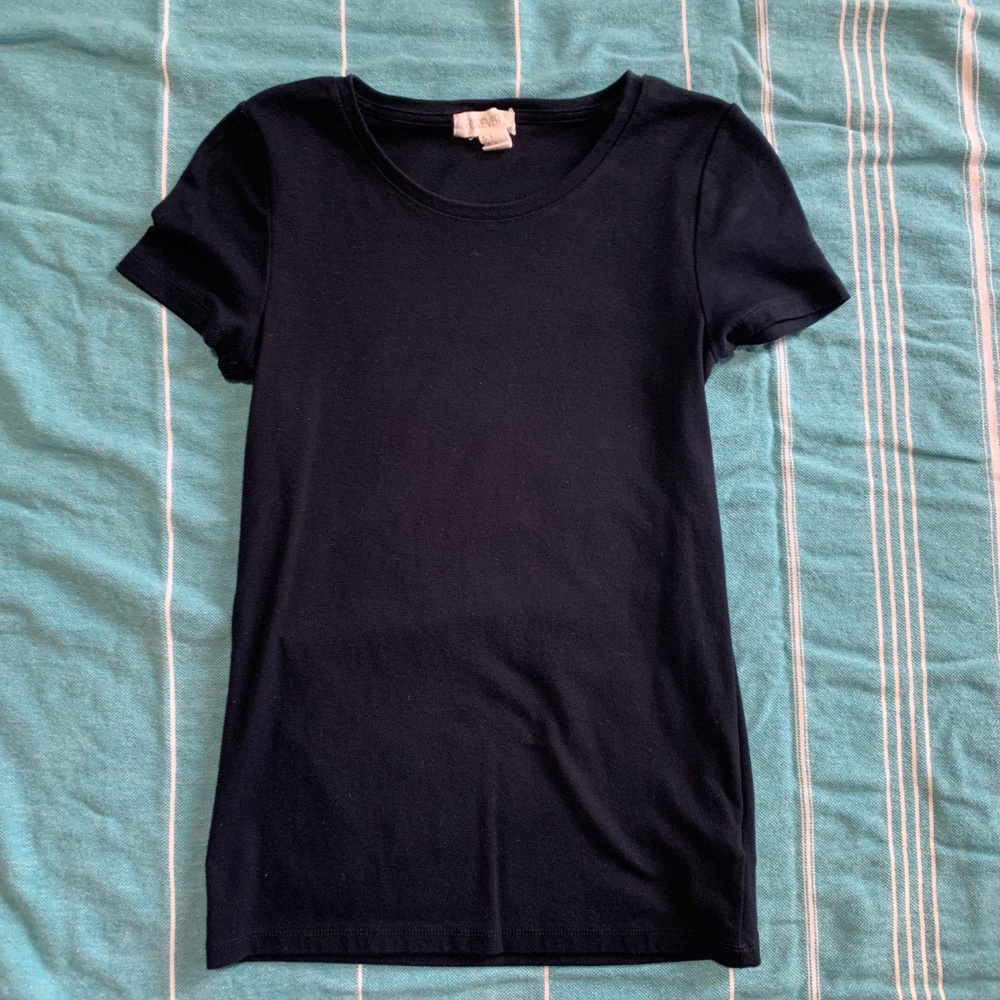 Forever 21 Basic Navy fitted T-shirt